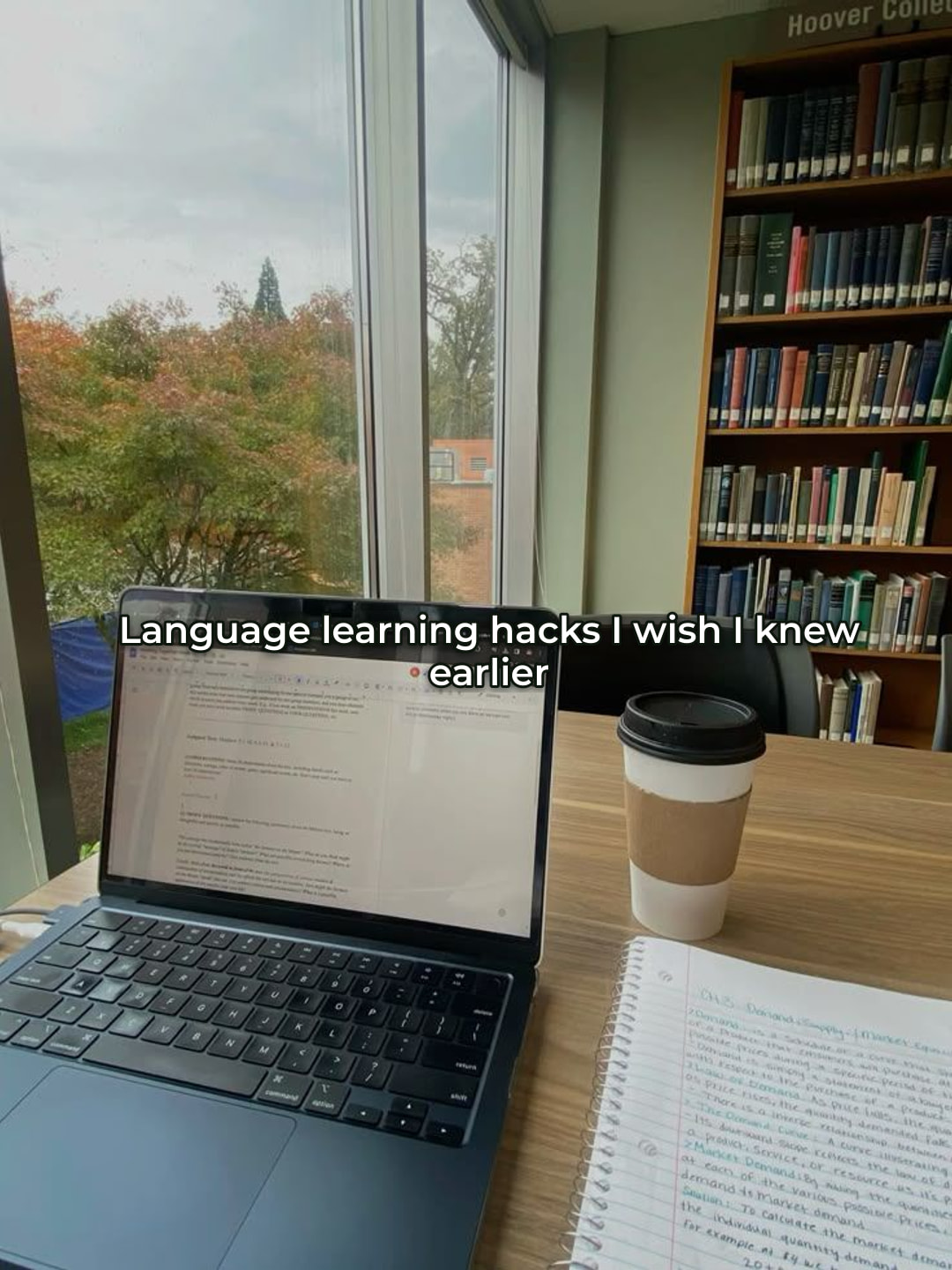 Language learning hacks title slide